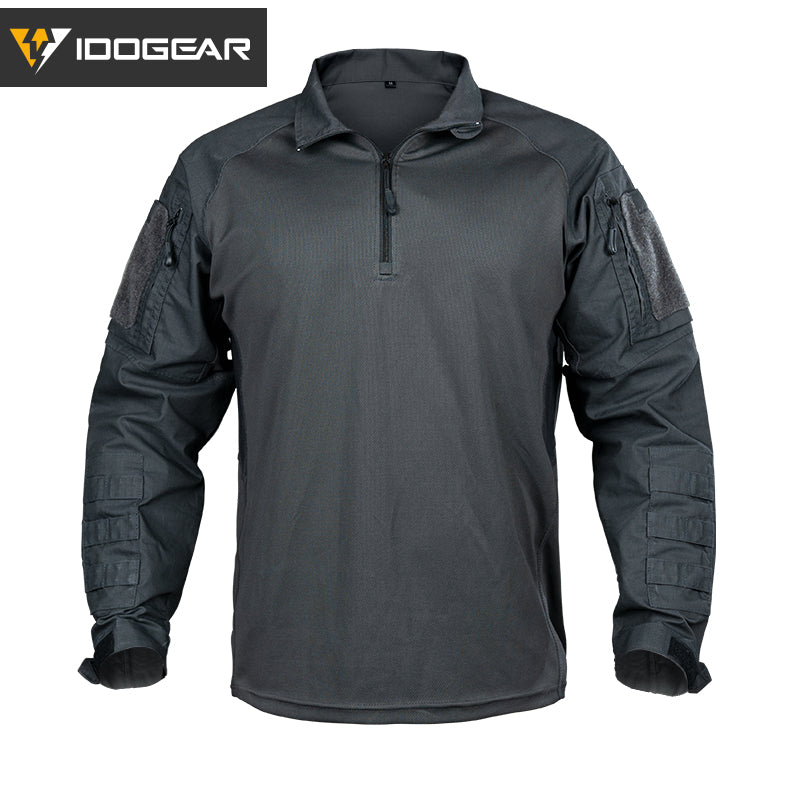 IDOGEAR UFS Tactical Shirt BDU Combat Clothes With Elbow Pads with Arm Big Pockets Slight Elasticity Shirt Breathable Top 3116