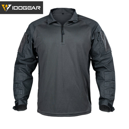IDOGEAR UFS Tactical Shirt BDU Combat Clothes With Elbow Pads with Arm Big Pockets Slight Elasticity Shirt Breathable Top 3116