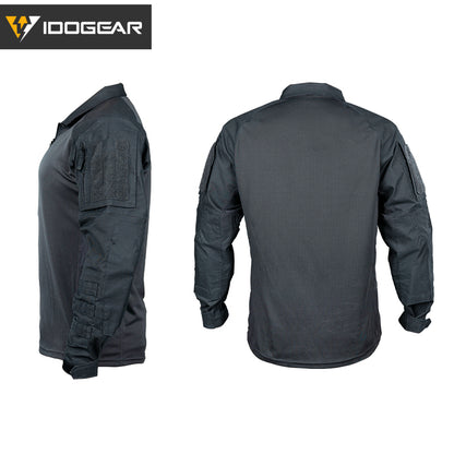 IDOGEAR UFS Tactical Shirt BDU Combat Clothes With Elbow Pads with Arm Big Pockets Slight Elasticity Shirt Breathable Top 3116