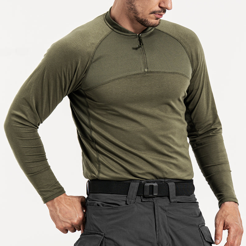 IDOGEAR Sports Shirt Long Sleeve Quick Dry Training Shirt for Outdoors Hiking Gym 3119