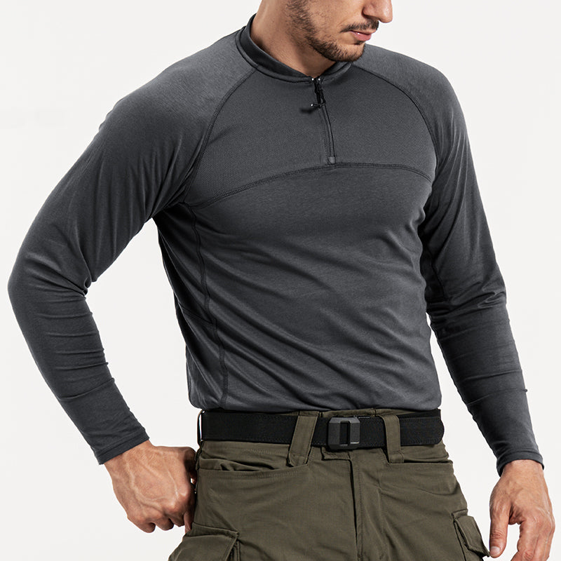 IDOGEAR Sports Shirt Long Sleeve Quick Dry Training Shirt for Outdoors Hiking Gym 3119