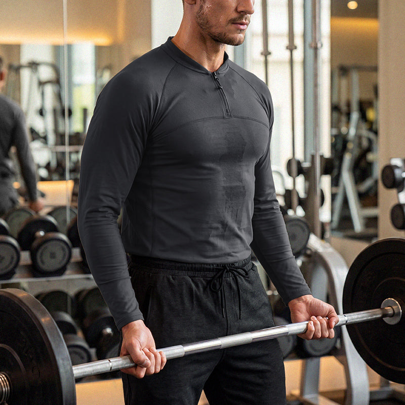 IDOGEAR Sports Shirt Long Sleeve Quick Dry Training Shirt for Outdoors Hiking Gym 3119