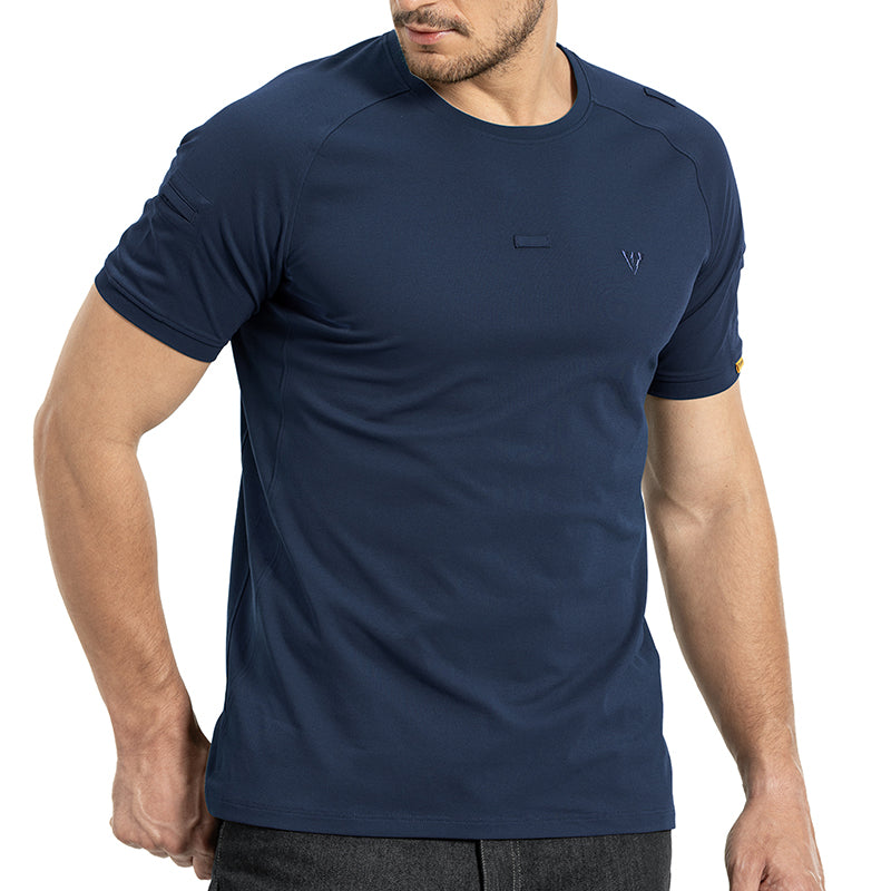 IDOGEAR Men's Stretch Short Sleeve Shirt 3D Tailored Outdoor Top for Daily Wear 3122