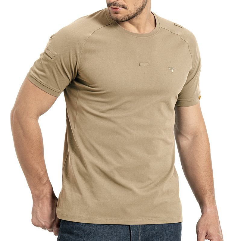 IDOGEAR Men's Stretch Short Sleeve Shirt 3D Tailored Outdoor Top for Daily Wear 3122
