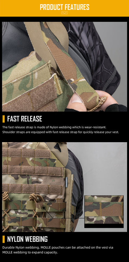 IDOGEAR Tactical JPC 2 Vest Jumper Plate Carrier JPC 2.0 Tactical Molle Hunting Plate Carrier 3312