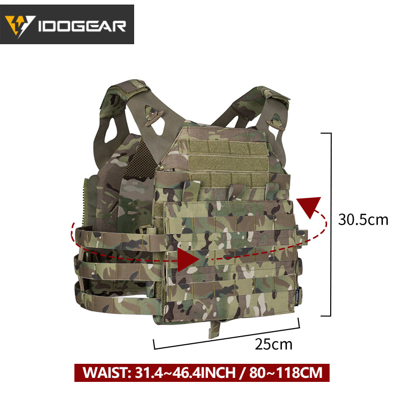 IDOGEAR Tactical JPC 2 Vest Jumper Plate Carrier JPC 2.0 Tactical Molle Hunting Plate Carrier 3312