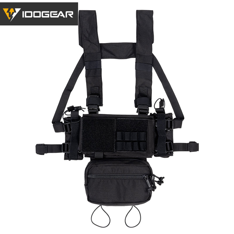 IDOGEAR MK3 Tactical Chest Rig Modular Lightweight Hunting Vest Full Set 5.56 Mag Pouch 3317