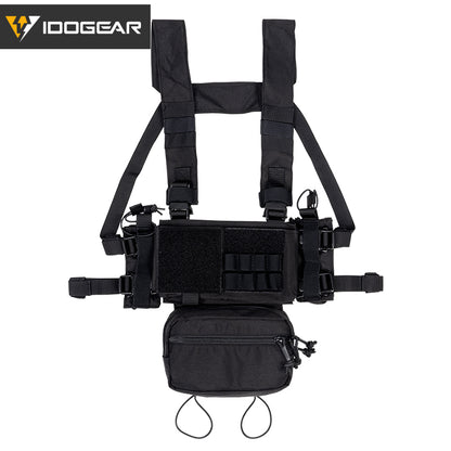 IDOGEAR MK3 Tactical Chest Rig Modular Lightweight Hunting Vest Full Set 5.56 Mag Pouch 3317