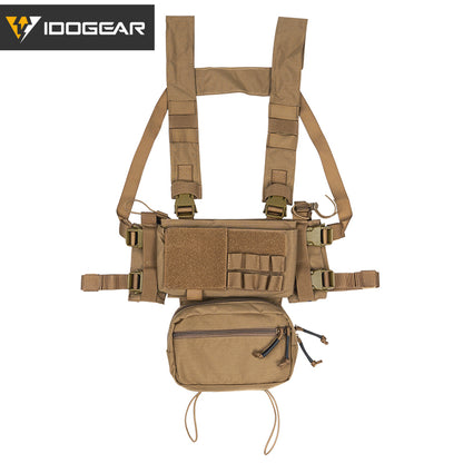 IDOGEAR MK3 Tactical Chest Rig Modular Lightweight Hunting Vest Full Set 5.56 Mag Pouch 3317