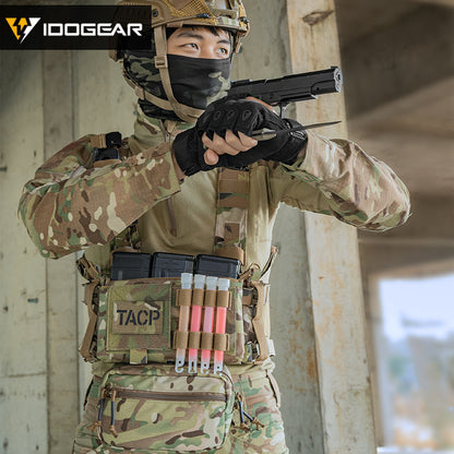 IDOGEAR MK3 Tactical Chest Rig Modular Lightweight Hunting Vest Full Set 5.56 Mag Pouch 3317