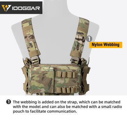 IDOGEAR MK3 Tactical Chest Rig Modular Lightweight Hunting Vest Full Set 5.56 Mag Pouch 3317