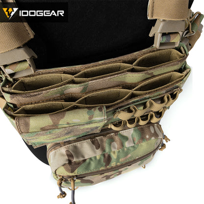 IDOGEAR MK3 Tactical Chest Rig Modular Lightweight Hunting Vest Full Set 5.56 Mag Pouch 3317