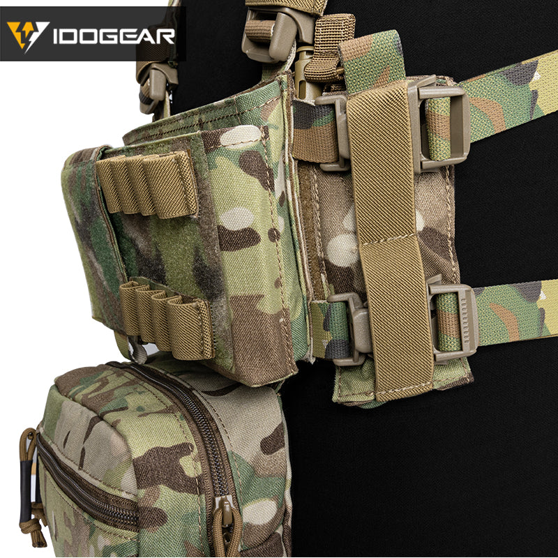 IDOGEAR MK3 Tactical Chest Rig Modular Lightweight Hunting Vest Full Set 5.56 Mag Pouch 3317