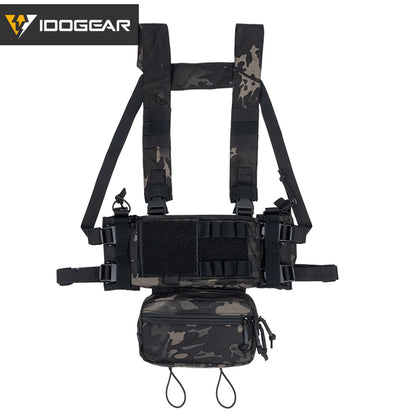 IDOGEAR MK3 Tactical Chest Rig Modular Lightweight Hunting Vest Full Set 5.56 Mag Pouch 3317