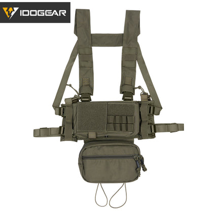 IDOGEAR MK3 Tactical Chest Rig Modular Lightweight Hunting Vest Full Set 5.56 Mag Pouch 3317