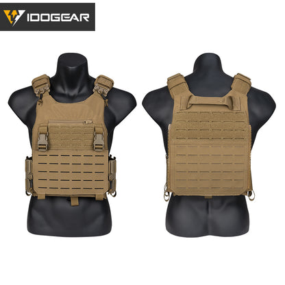 IDOGEAR LSR 500D Tactical Vest Training With Elastic Sides Combat Vest Quick Release Laser Cut Military Plate Carrier 3318