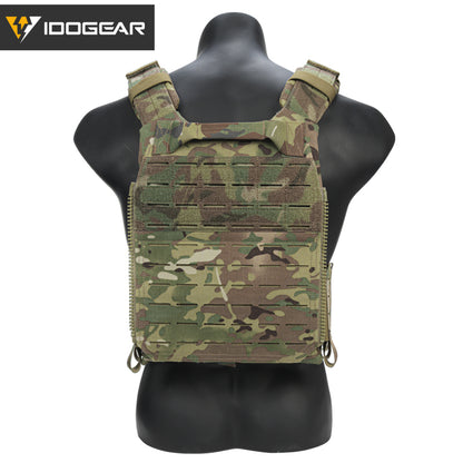IDOGEAR LSR 500D Tactical Vest Training With Elastic Sides Combat Vest Quick Release Laser Cut Military Plate Carrier 3318