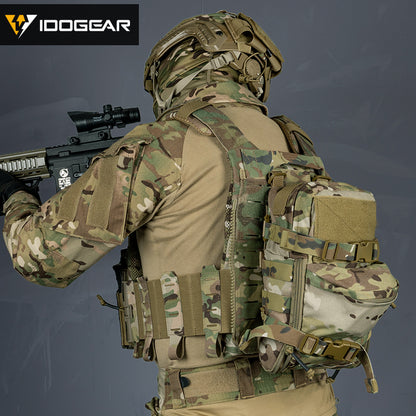 IDOGEAR LSR 500D Tactical Vest Training With Elastic Sides Combat Vest Quick Release Laser Cut Military Plate Carrier 3318