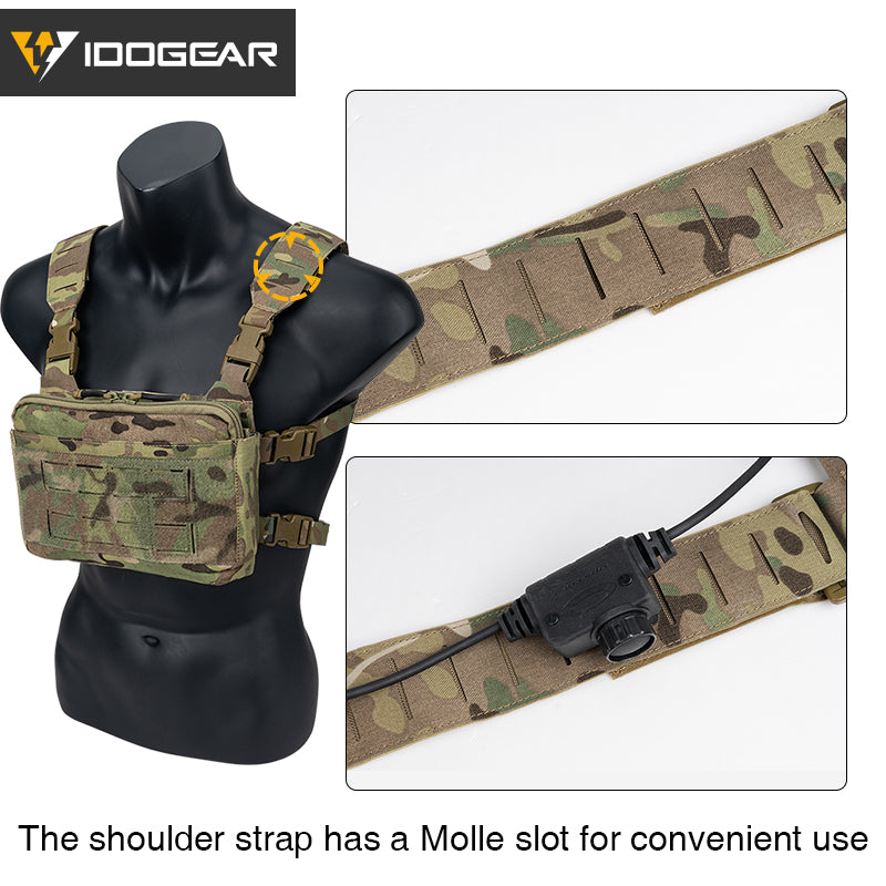 IDOGEAR Tactical KGR Chest Rig Multicam Lightweight Genuine Airsoft Chest Bags 3319