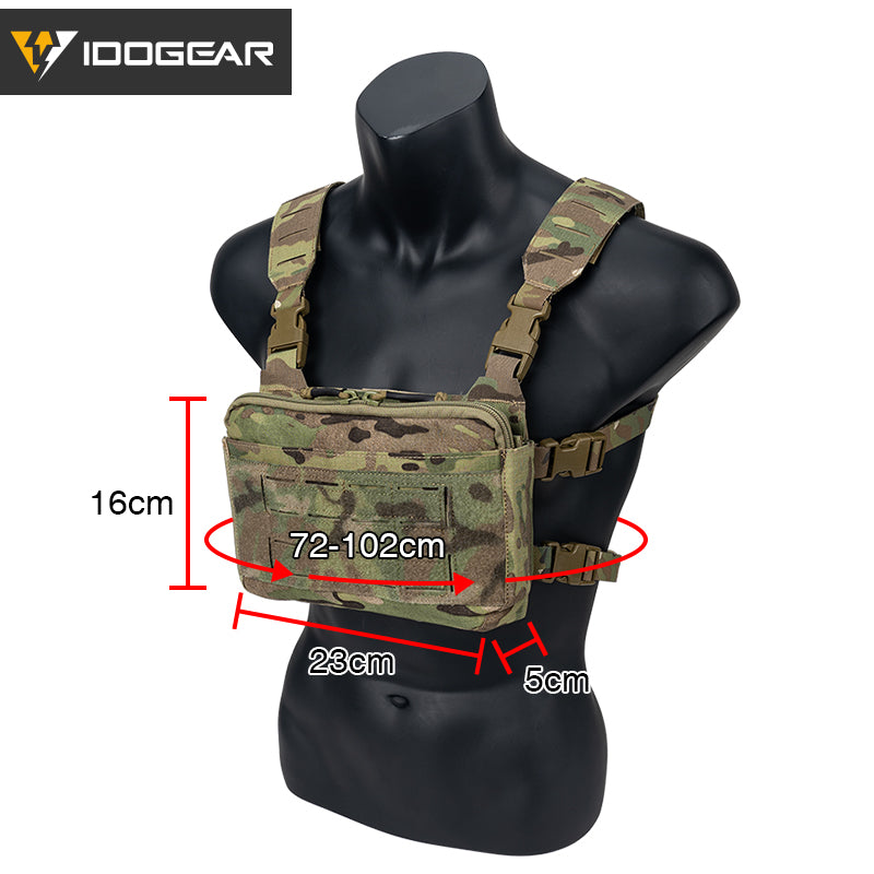 IDOGEAR Tactical KGR Chest Rig Multicam Lightweight Genuine Airsoft Chest Bags 3319