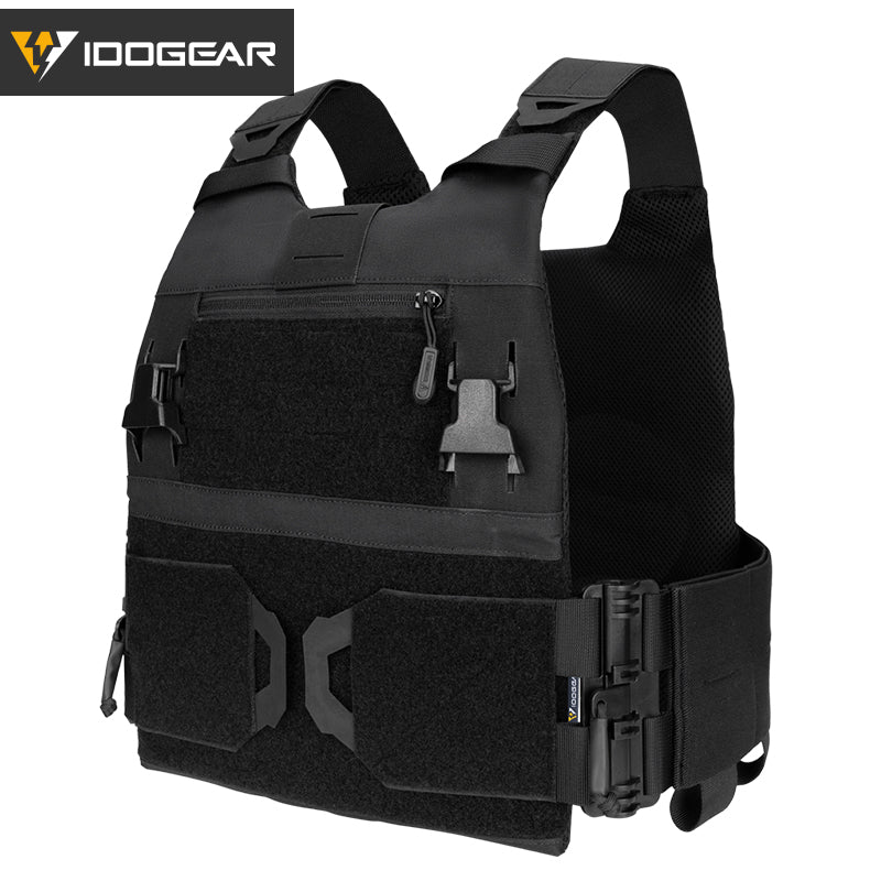 IDOGEAR 3.0 FCSK Quick Release Tactical Vest With Elastic Sides Plate Carrier for Airsoft, Military Combat Vest 3320