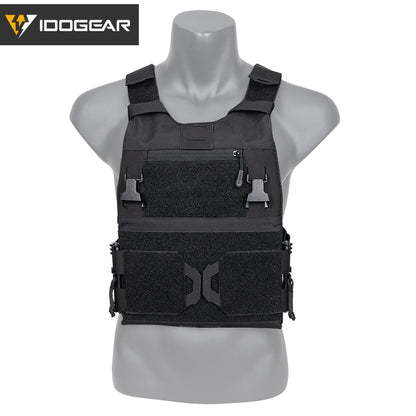 IDOGEAR 3.0 FCSK Quick Release Tactical Vest With Elastic Sides Plate Carrier for Airsoft, Military Combat Vest 3320