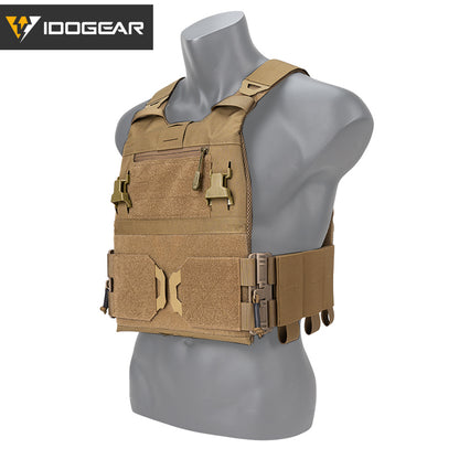 IDOGEAR 3.0 FCSK Quick Release Tactical Vest With Elastic Sides Plate Carrier for Airsoft, Military Combat Vest 3320
