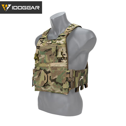 IDOGEAR 3.0 FCSK Quick Release Tactical Vest With Elastic Sides Plate Carrier for Airsoft, Military Combat Vest 3320