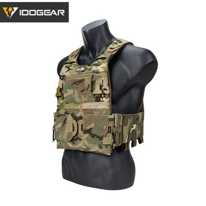 IDOGEAR 3.0 FCSK Quick Release Tactical Vest With Elastic Sides Plate Carrier for Airsoft, Military Combat Vest 3320