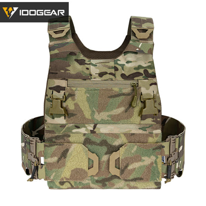 IDOGEAR 3.0 FCSK Quick Release Tactical Vest With Elastic Sides Plate Carrier for Airsoft, Military Combat Vest 3320
