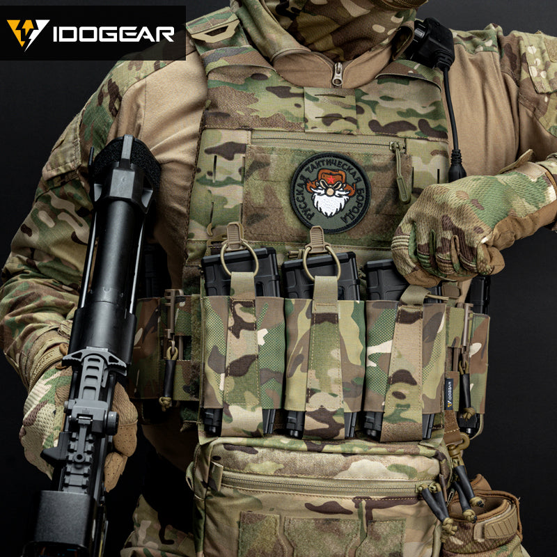 IDOGEAR 3.0 FCSK Quick Release Tactical Vest With Elastic Sides Plate Carrier for Airsoft, Military Combat Vest 3320