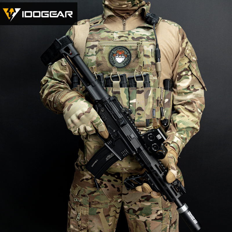 IDOGEAR 3.0 FCSK Quick Release Tactical Vest With Elastic Sides Plate Carrier for Airsoft, Military Combat Vest 3320