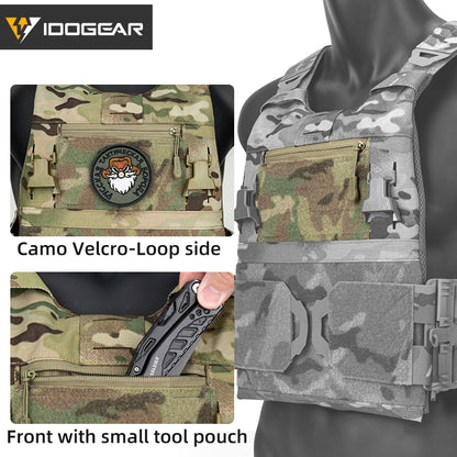 IDOGEAR 3.0 FCSK Quick Release Tactical Vest With Elastic Sides Plate Carrier for Airsoft, Military Combat Vest 3320