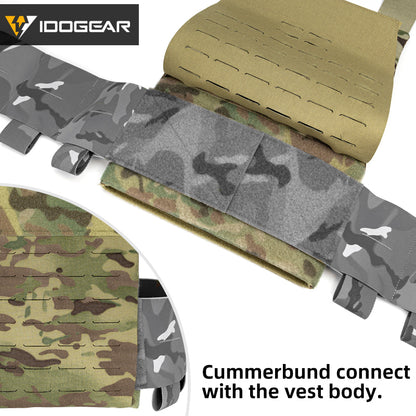 IDOGEAR 3.0 FCSK Quick Release Tactical Vest With Elastic Sides Plate Carrier for Airsoft, Military Combat Vest 3320