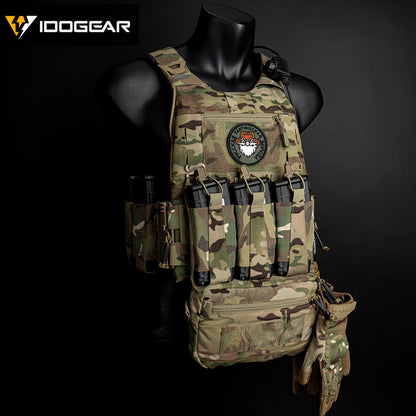 IDOGEAR 3.0 FCSK Quick Release Tactical Vest With Elastic Sides Plate Carrier for Airsoft, Military Combat Vest 3320