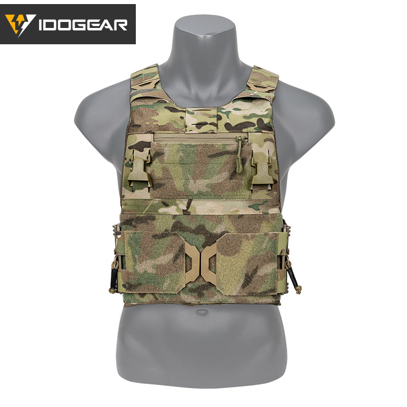 IDOGEAR 3.0 FCSK Quick Release Tactical Vest With Elastic Sides Plate Carrier for Airsoft, Military Combat Vest 3320