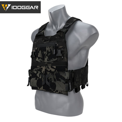 IDOGEAR 3.0 FCSK Quick Release Tactical Vest With Elastic Sides Plate Carrier for Airsoft, Military Combat Vest 3320