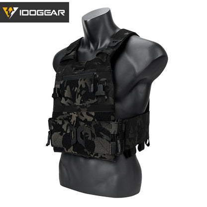 IDOGEAR 3.0 FCSK Quick Release Tactical Vest With Elastic Sides Plate Carrier for Airsoft, Military Combat Vest 3320