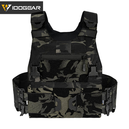 IDOGEAR 3.0 FCSK Quick Release Tactical Vest With Elastic Sides Plate Carrier for Airsoft, Military Combat Vest 3320