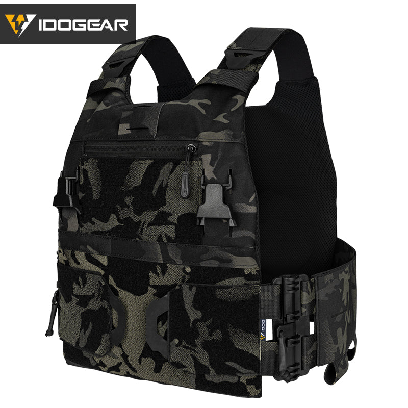 IDOGEAR 3.0 FCSK Quick Release Tactical Vest With Elastic Sides Plate Carrier for Airsoft, Military Combat Vest 3320