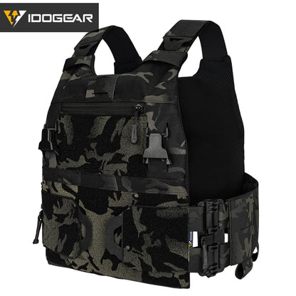 IDOGEAR 3.0 FCSK Quick Release Tactical Vest With Elastic Sides Plate Carrier for Airsoft, Military Combat Vest 3320
