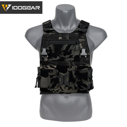 IDOGEAR 3.0 FCSK Quick Release Tactical Vest With Elastic Sides Plate Carrier for Airsoft, Military Combat Vest 3320