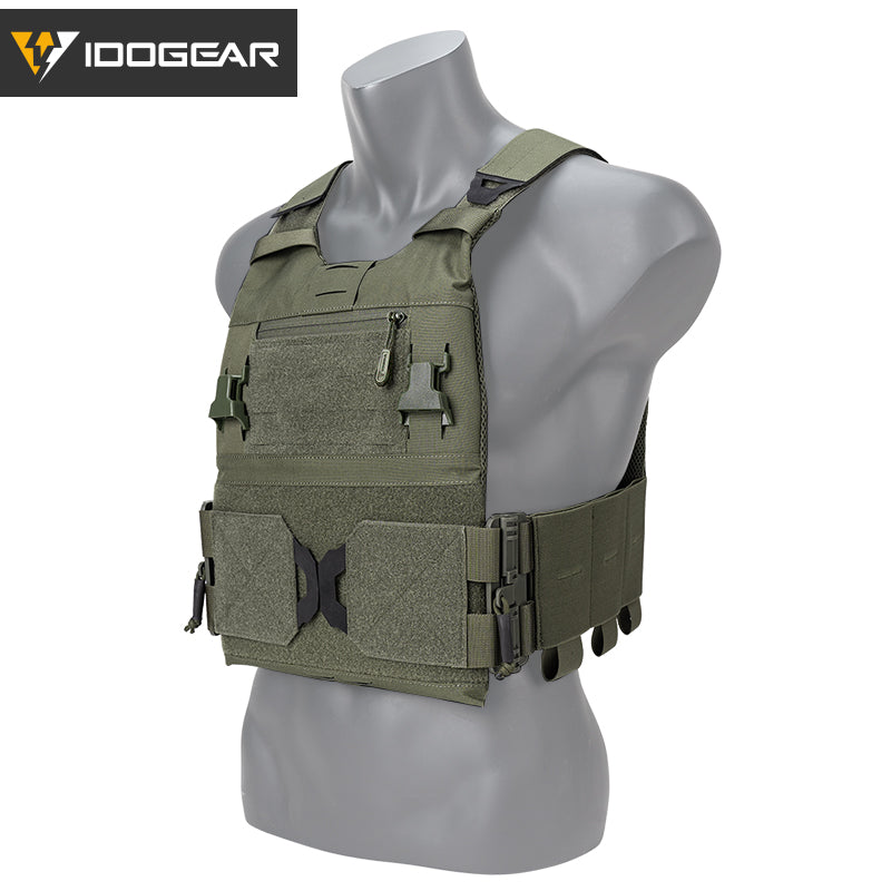IDOGEAR 3.0 FCSK Quick Release Tactical Vest With Elastic Sides Plate Carrier for Airsoft, Military Combat Vest 3320