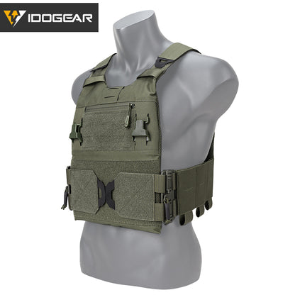 IDOGEAR 3.0 FCSK Quick Release Tactical Vest With Elastic Sides Plate Carrier for Airsoft, Military Combat Vest 3320