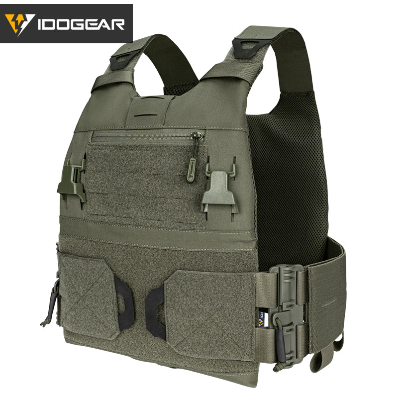 IDOGEAR 3.0 FCSK Quick Release Tactical Vest With Elastic Sides Plate Carrier for Airsoft, Military Combat Vest 3320