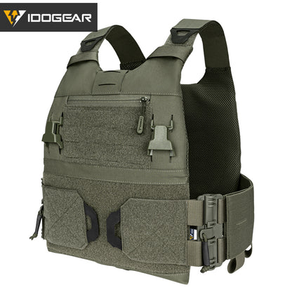 IDOGEAR 3.0 FCSK Quick Release Tactical Vest With Elastic Sides Plate Carrier for Airsoft, Military Combat Vest 3320