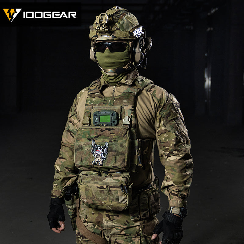 IDOGEAR 3.0 FCSK Quick Release Tactical Vest With Elastic Sides Plate Carrier for Airsoft, Military Combat Vest 3320