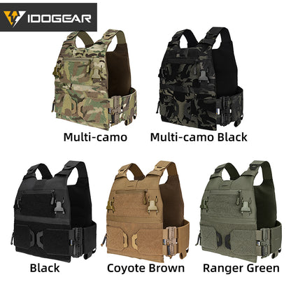IDOGEAR 3.0 FCSK Quick Release Tactical Vest With Elastic Sides Plate Carrier for Airsoft, Military Combat Vest 3320