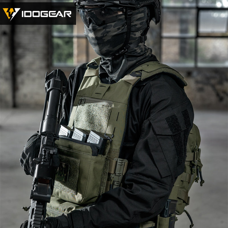 IDOGEAR 3.0 FCSK Quick Release Tactical Vest With Elastic Sides Plate Carrier for Airsoft, Military Combat Vest 3320