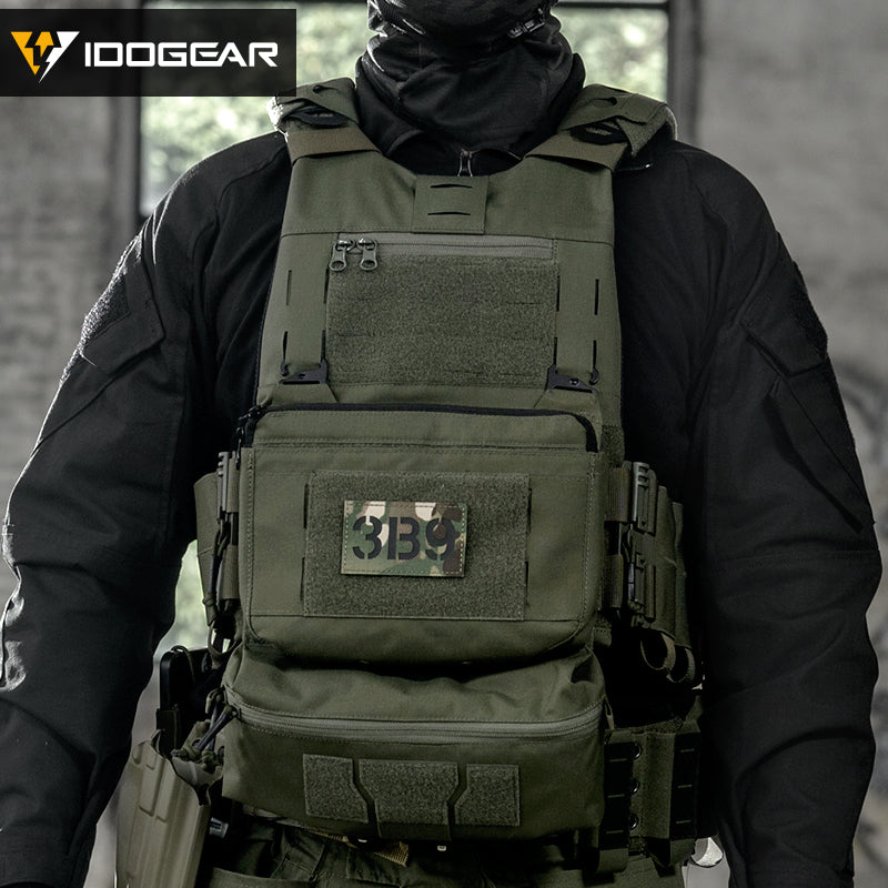 IDOGEAR 3.0 FCSK Quick Release Tactical Vest With Elastic Sides Plate Carrier for Airsoft, Military Combat Vest 3320